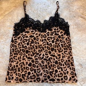 Zara Trafaluc Cheetah Lace Tank